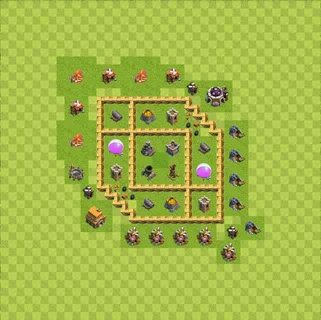 Base Layout Town Hall Level 5 Tipe Farming TALEH.CO