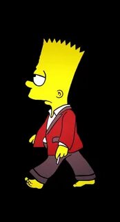 Bart Simpson Walking Black Wallpaper 15 - Fisoloji