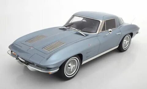 Chevrolet Corvette C2 Stingray 1963 Blauw Metallic 1-12 GT S