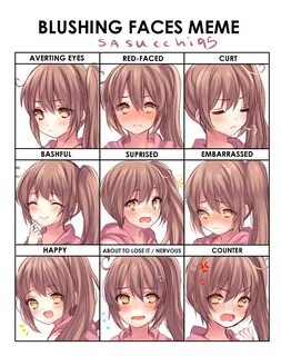 Blushing faces meme:sasu by sasucchi95 Anime faces expressio