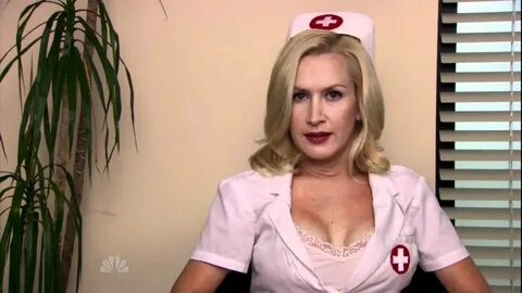 Angela Kinsey - Sexy nurse outfit from The Office's Hallowee