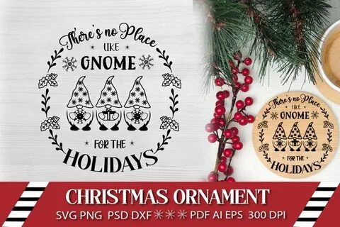 Christmas Ornament with Gnome SVG. Christmas SVG Holiday SVG