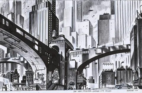 The New Frontier - Gotham City Comic Art Gotham city, Perspe