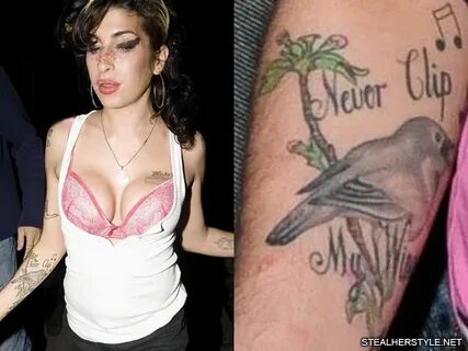 Amy Winehouse's "Never Clip My Wings" Bird Tattoo Steal Her 