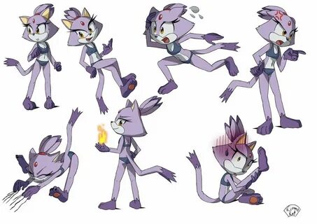 Sonic Characters (no shoes and gloves) - Blaze by Kirumo-Kat