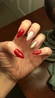 25 Lovely Acrylic Nails 2017 - Red gold and nails â ¤ 25 Lov