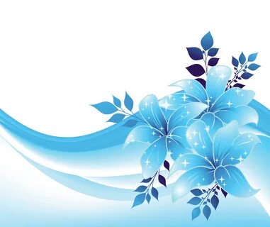 Blue Decoration with Flowers PNG Transparent Clipart Flower 