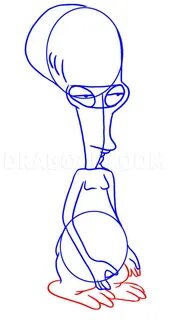 How to Draw Roger the Alien from American Dad, Coloring Page