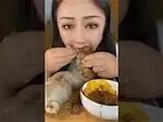 Chinese Asmr eating blood sausage 🔥 🔥 🔥 😋 😋 😋