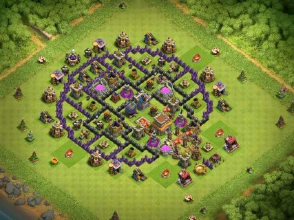 Best Town Hall 8 Base Design Layout: Circle of Doom Clash fo