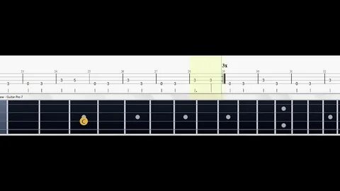 Something In The Way - Nirvana - Bass part with tab, fretboa