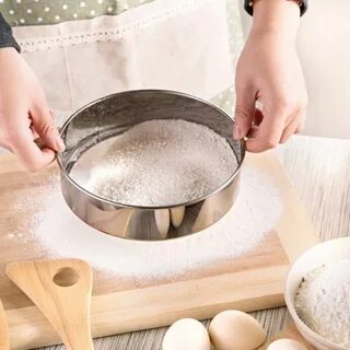 US $2.52 |Stainless Steel Mesh Flour Sifter Mechanical Baking Icing Sugar S...