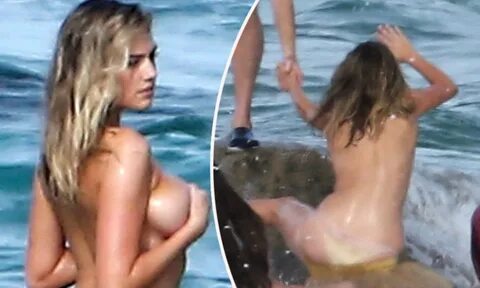 Kate upton topless Kate Upton rides topless on a horse