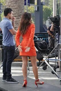 Sarah Shahi Sexy Legs in a Short Skirt and High Heels Only i