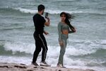 Mariah Angeliq & Max Ehrich are Seen Together on the Beach i