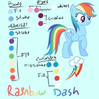 Rainbow Dash Color Palette - Floss Papers