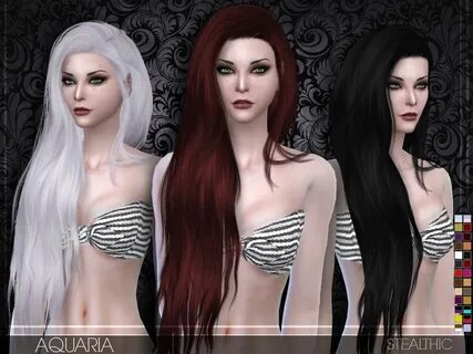 Stealthic: Aquaria hairstyle - Sims 4 Hairs Sims hair, Women