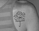 40 Awesome Cloud Tattoo Designs Cuded Umbrella tattoo, Cloud
