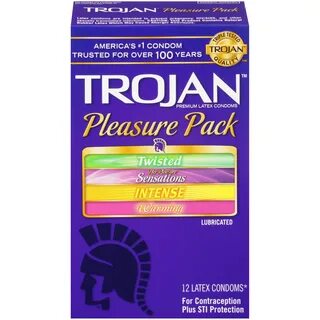 Trojan Pleasure Variety Pack Lubricated Condoms - 12 Count -