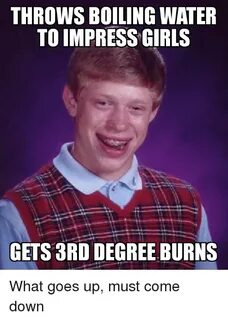 THROWS BOILING WATER TO IMPRESS GIRLS GETS 3RD DEGREE BURNS 