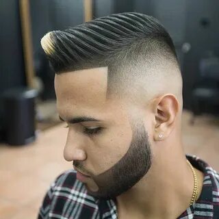Comb Over Pompadour + High Skin Fade - Men's Haircuts Mens h