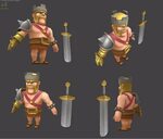 clash of clans barbarian king 3D study by painterhoya on Dev