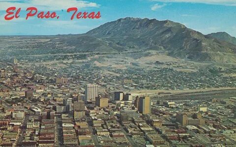El Paso, Texas "The International City" Aerial view of met. 