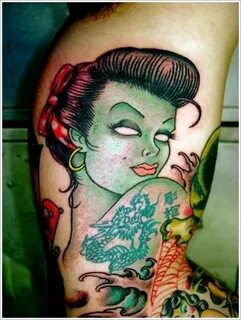 the-geisha-zombie-tattoo-meaning-and-designs Zombie tattoos,