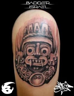 AZTEC GOD TLALOC BY BADDER ISRAEL Aztec tattoos, Tattoos, Sk