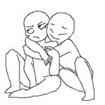 Two People Hugging Drawing Pose / You will tone your muscles