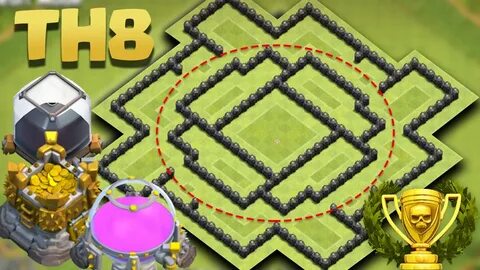 Town Hall 8 Best Hybrid Base Ever 2016 (TH8 Hybrid/Farming) 