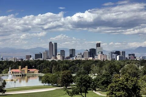 Картинки штаты Denver, Colorado Небоскребы город дерево 3800