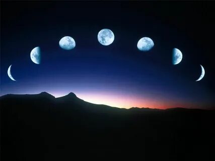 PHASES OF THE MOON GLOSSY POSTER PICTURE PHOTO full crescent