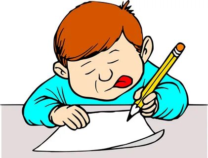 Writing Clipart - Clip Art Student Writing - Png Download - 