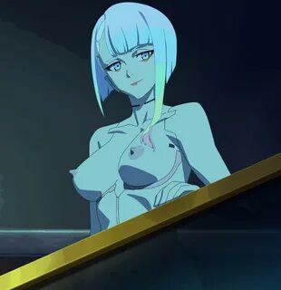 Cyberpunk Edgerunners Episode 7 Lucy and David naked backs chrome. 