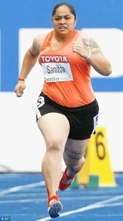 210 lb female Samoan shot-putter participated in World Champ