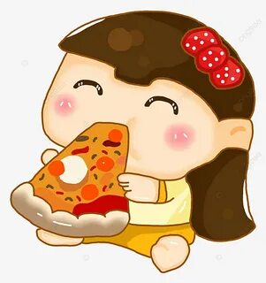 Girl Eating Pizza, Pizza, Vector, Food PNG Transparent Clipa