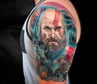 Kratos tattoo by Marc Durrant Photo 28129