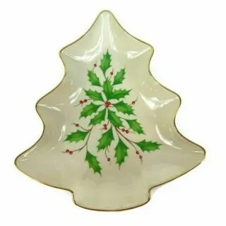 Lenox Porcelain Dimension Collection Holiday Tree Candy Dish