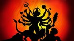 how to draw Maa Durga in Silhouette very easy step by step -