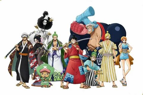 Mugiwara crew in Wano One piece fanart, One piece anime, One