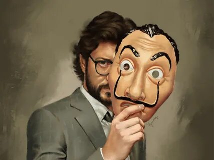 El professor Digital Painting Money heist by Vijayan Alagar 