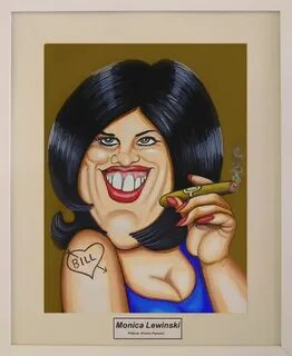 Monica Lewinsky I am laughing my butt off! Caricature drawin
