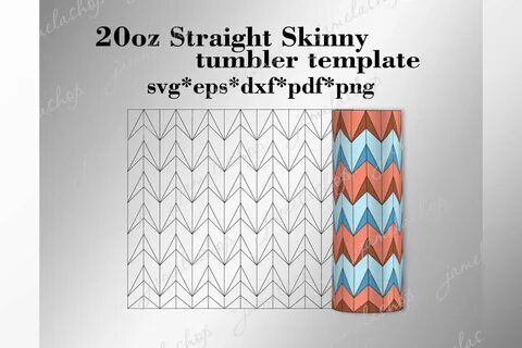 Zig Zag Diagonal Chevron SVG for 20oz Skinny Tumbler Clip Ar