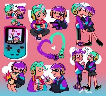 somik on Twitter: "Commission with splatoon cuties for @Slos