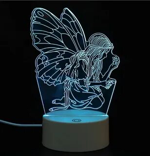 3D светильник многоцветный "Фея", от USB или батареек - купи