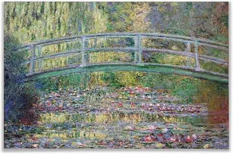 Waterlilies and japanese bridge 3d printed