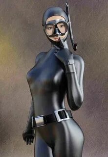 Pin by Darwin on Women in wetsuits Scuba girl, Tight suit, W