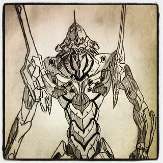 Cody on Instagram: "Six year old drawing of eva unit 01 #eva