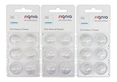 Siemens / Signia Click Domes (Open, Semi-Open, Closed, Doubl